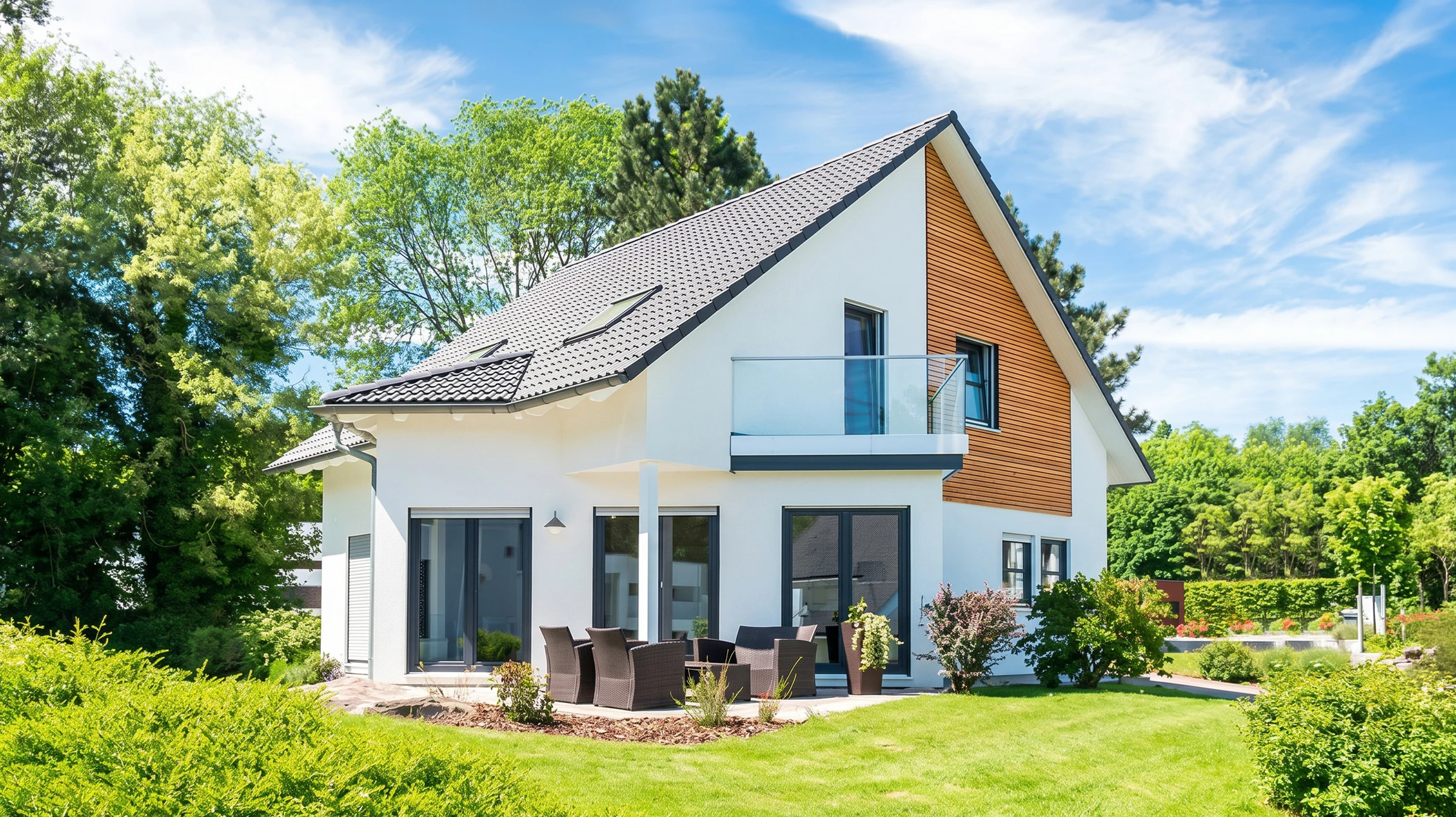porte grise entrée de maison moderne avec façade contemporaine blanche et grise